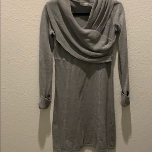 Gray sweater dress